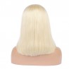 Lace Front Wig, Medium Length, Color #60 (Lightest Blonde), Made With Remy Indian Human Hair