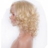 Lace Front Wig, Medium Length, Loose Wavy, Color #613 (Platinum Blonde), Made With Remy Indian Human Hair