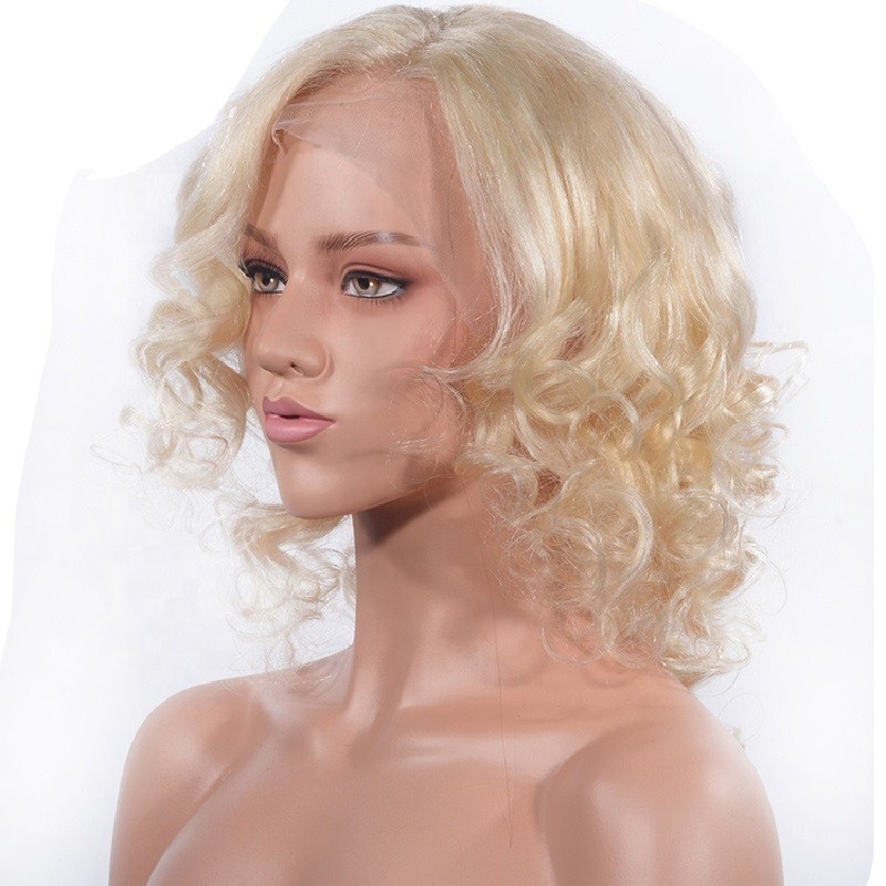 Lace front 613# platinum blonde middle part wig Lace front 613# platinum blonde middle part wig - www  main image 2