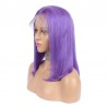 Lace Front Wig, Medium Length, Color Purple, Made With Remy Indian Human Hair