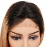Lace Front Wig, Long Length, Body Wave, Ombre Color #1B/27 ( Off Black / Honey Blonde), Made With Remy Indian Human Hair