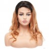 Lace Front Wig, Long Length, Body Wave, Ombre Color #1B/27 ( Off Black / Honey Blonde), Made With Remy Indian Human Hair