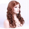 Lace Front Wig, Long Length, Loose Wavy, Mix Color #35/60 (Red Rust / Lightest Blonde), Made With Indian Human Hair