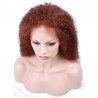 Lace Front Wig, Long Length, Curly, Color #35 (Red Rust), Made With Remy Indian Human Hair