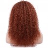 Lace Front Wig, Long Length, Curly, Color #35 (Red Rust), Made With Remy Indian Human Hair