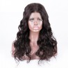 Lace Front Wig, Long Length, Loose Wavy, Color #1B (Off Black), Made With Remy Indian Human Hair