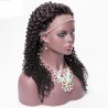 Lace Front Wig, Long Length, Deep Curly, Color #1B (Off Black), Made With Remy Indian Human Hair