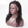 Lace Front Wig, Long Length, Deep Curly, Color #1B (Off Black), Made With Remy Indian Human Hair