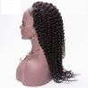 Lace Front Wig, Long Length, Deep Curly, Color #1B (Off Black), Made With Remy Indian Human Hair