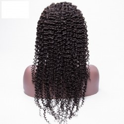 Lace Front Wig, Long Length, Deep Curly, Color #1B (Off Black), Made With Remy Indian Human Hair