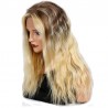 Lace Front Wig, Long Length, Body Wave, Ombre Color #4/613 (Dark Brown / Platinum Blonde), Made With Remy Indian Human Hair
