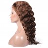 Lace Front Wig, Long Length, Deep Wavy, Color #2 (Darkest Brown), Made With Remy Indian Human Hair