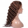 Lace Front Wig, Long Length, Deep Wavy, Color #2 (Darkest Brown), Made With Remy Indian Human Hair