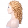 Lace Front Wig, Long Length, Deep Curly, Color #27 (Honey Blonde), Made With Remy Indian Human Hair