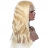 Lace Front Wig, Long Length, Body Wave, Color #613 (Platinum Blonde), Made With Remy Indian Human Hair