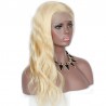 Lace Front Wig, Long Length, Body Wave, Color #613 (Platinum Blonde), Made With Remy Indian Human Hair