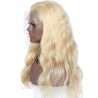 Lace Front Wig, Long Length, Body Wave, Color #613 (Platinum Blonde), Made With Remy Indian Human Hair