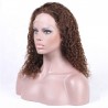 Lace Front Wig, Long Length, Curly, Color #2 (Darkest Brown), Made With Remy Indian Human Hair