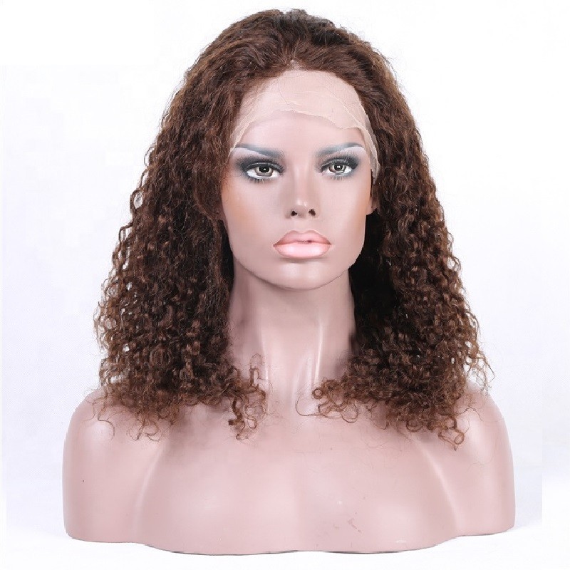 Lace Front Wig, Long Length, Curly, Color #2 (Darkest Brown), Made With Remy Indian Human Hair