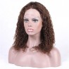 Lace Front Wig, Long Length, Curly, Color #2 (Darkest Brown), Made With Remy Indian Human Hair