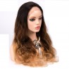 Full Lace Wig, Extra Long, Body Wave, Mix Color #1B/4/27 (Off Black / Dark Brown / Honey Blonde), Made With Indian Human Hair