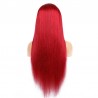 360° Lace Wig, Extra Long Length, Color Red, Made With Remy Indian Human Hair