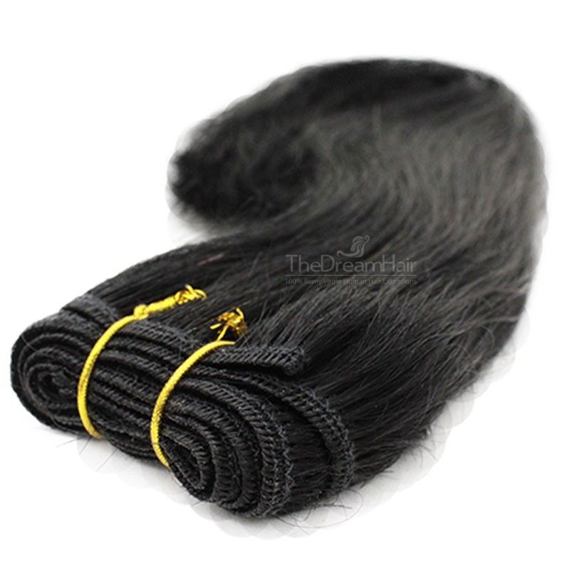 Weave, Straight, Color #1 (Jet Black), Made With Remy Indian Human Hair