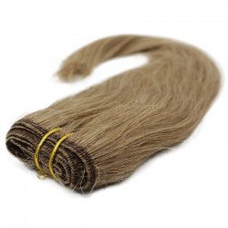 Weave, Straight, Color #10 (Golden Brown), Made With Remy Indian Human Hair