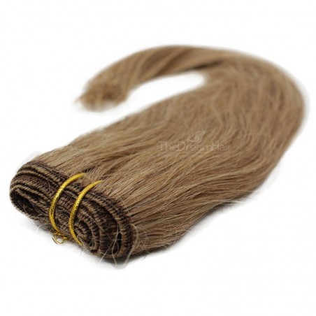 Weave, Straight, Color #12 (Light Brown Brown), Made With Remy Indian Human Hair