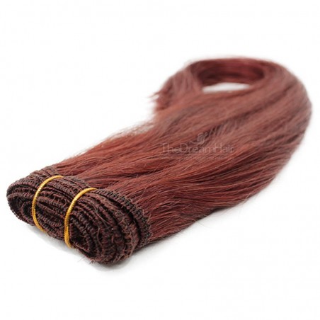 Weave, Straight, Color #35 (Red Rust), Made With Remy Indian Human Hair