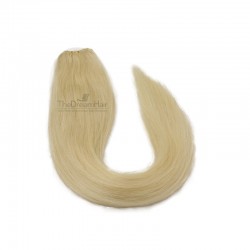 Weave, Straight, Color 613 (Platinum Blonde), Made With Remy Indian Human Hair