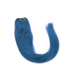 Weave, Straight, Color Blue, Made With Remy Indian Human Hair
