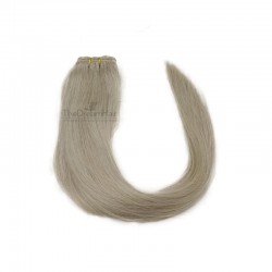 Weave, Straight, Color Grey, Made With Remy Indian Human Hair