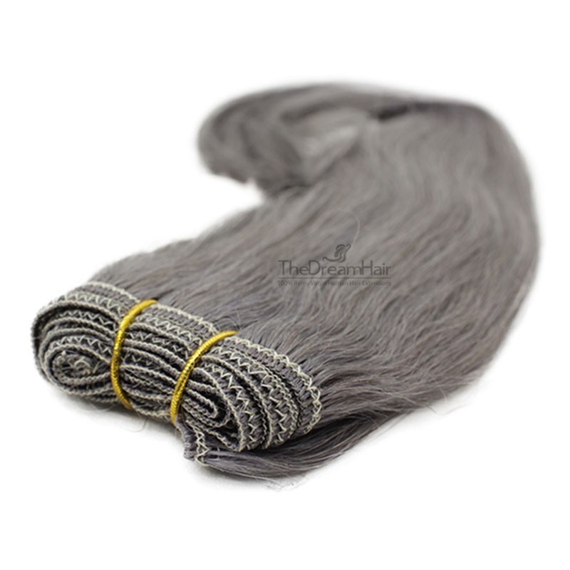 Weave, Straight, Color Silver, Made With Remy Indian Human Hair