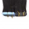 Tape-in Hair Extensions, Color #1B (Off Black), Made With Remy Indian Human Hair