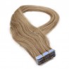 Tape-in Hair Extensions, Color #16 (Medium Ash Blonde), Made With Remy Indian Human Hair