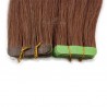 Tape-in Hair Extensions, Color #33 (Auburn), Made With Remy Indian Human Hair