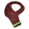 Tape-in Hair Extensions, Color #35 (Red Rust), Made With Remy Indian Human Hair