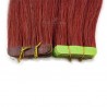 Tape-in Hair Extensions, Color Red, Made With Remy Indian Human Hair