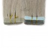 Tape-in Hair Extensions, Color Grey, Made With Remy Indian Human Hair