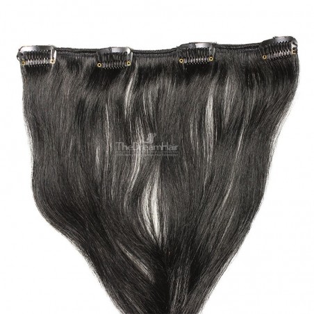 One Piece of Weft, Clip in Hair Extensions, Color #1 (Jet Black), Made With Remy Indian Human Hair