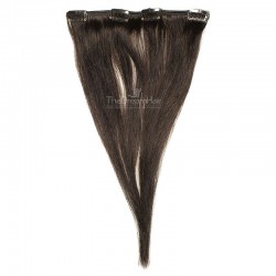 One Piece of Weft, Clip in Hair Extensions, Color #1B (Off Black), Made With Remy Indian Human Hair