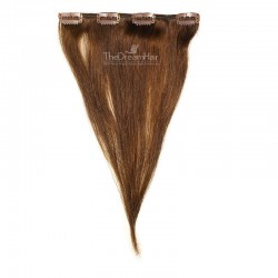 One Piece of Weft, Clip in Hair Extensions, Color #2 (Darkest Brown), Made With Remy Indian Human Hair