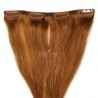 One Piece of Weft, Clip in Hair Extensions, Color #6 (Medium Brown), Made With Remy Indian Human Hair