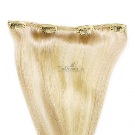 One Piece of Weft, Clip in Hair Extensions, Color #613 (Platinum Blonde), Made With Remy Indian Human Hair