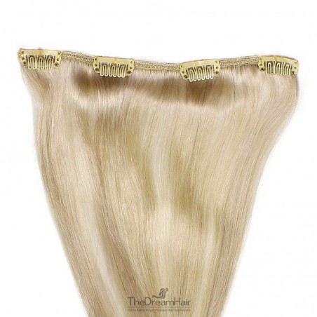 One Piece of Weft, Clip in Hair Extensions, Color #22 (Light Pale Blonde), Made With Remy Indian Human Hair