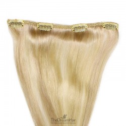 One Piece of Weft, Clip in Hair Extensions, Color #24 (Golden Blonde), Made With Remy Indian Human Hair