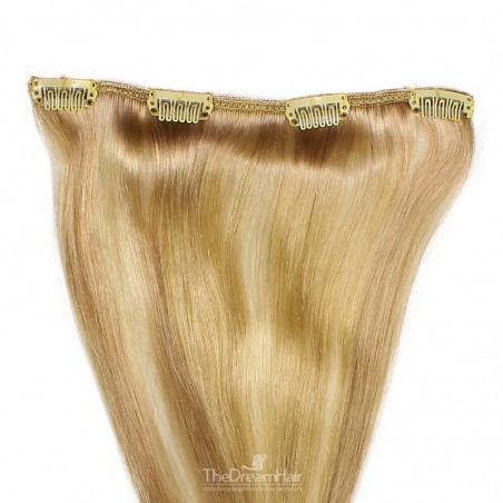 One Piece of Weft, Clip in Hair Extensions, Color #16 (Medium Ash Blonde), Made With Remy Indian Human Hair