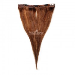 One Piece of Weft, Clip in Hair Extensions, Color #33 (Auburn), Made With Remy Indian Human Hair