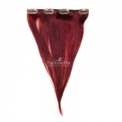 One Piece of Weft, Clip in Hair Extensions, Color #99j (Burgundy), Made With Remy Indian Human Hair